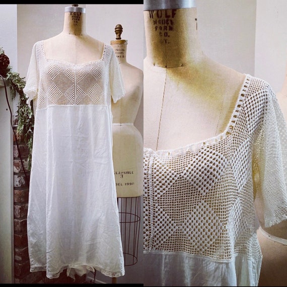 Antique 1920s Chemise / 1910s Chemise / Envelope C