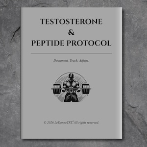 Diario imprimible de seguimiento de péptidos / Planificador de protocolo de testosterona / Registro de dosis de testosterona / Hoja de seguimiento de inyecciones