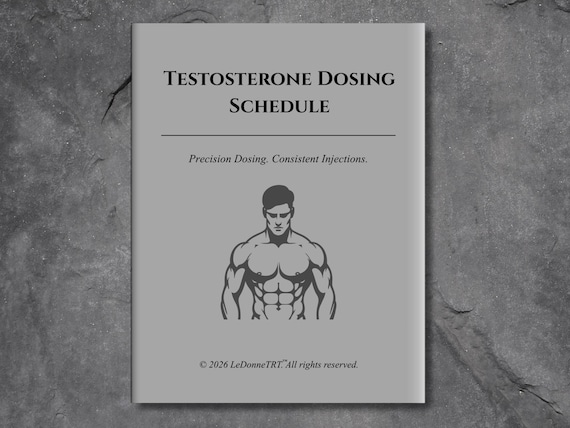 Testosterone Injection Log | TRT Dosing Schedule (PDF Download, US Letter/A4)