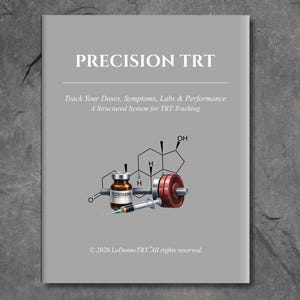 Registro de salud de TRT de precisión (PDF) / Registro de terapia de reemplazo de testosterona, Tabla de hormonas de TRT (Descarga digital)