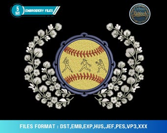 Softball Mom Stickmuster, Maschinenstickerei Muster (Instant Download)