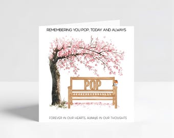 Grandparents Memorial Remembrance Card, Heavenly Birthday Card, In Loving Memory, Grandad in Heaven,