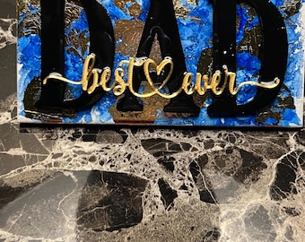 Personalized 3D DAD Tile Plaque| Father's Day| Wedding Gift| Birthday| Keepsake Gift for Him