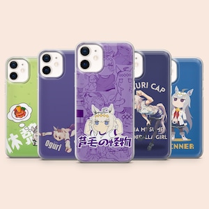 Uma Musume Telefonskal Oguri Cap Derby Skal för iPhone 17, 16Pro, 15, 14, 13, Samsung S25, S24, S23, S22Fe, A16, A56, A55, Pixel 10Pro, 9Pro