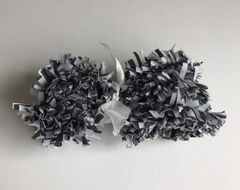 Free Shipping Set of 3 Crepe Paper Fringe Paper Festooning Crepe Paper Garland Crepe Paper Banner Black And White Decoration Supply Vintage
