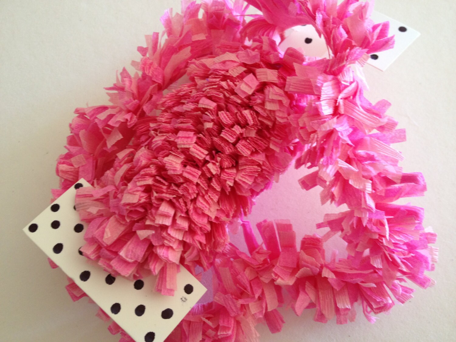 Fringe Paper Festooning Crepe Paper Garland Banner Pink White Etsy