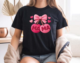 Camiseta para mamá, regalo del Día de la Madre, camiseta de mamá con lazo coqueto, camiseta de mamá con estampado de leopardo, top floral "La mejor mamá del mundo", regalo para mamás primerizas, camiseta "Linda mamá Life"