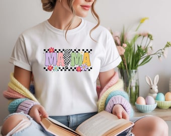 Camiseta para mamá, regalo del Día de la Madre, camiseta de mamá con lazo coqueto, camiseta de mamá con estampado de leopardo, top floral "La mejor mamá del mundo", regalo para mamás primerizas, camiseta "Linda mamá Life"