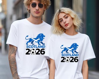 Scotland 2026  Soccer Shirt, Scottish Football Fan Tee, Lion Rampant Top, Match Day Apparel, Tartan Army Fan T-Shirt
