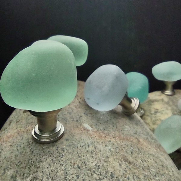 Set of five beach glass rocks