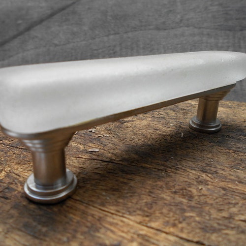 3 Center on Center Tumbled Glass Pull Etsy