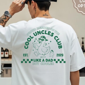 Cool Uncles Club Shirt With Custom Date, Cool Uncle Shirt, Pregnancy Announcement Shirt, New Uncle Tee, New Uncle Tee, Gift for Uncle