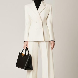 Winter White Pant Suit - Etsy Winter White Pant Suit - Etsy