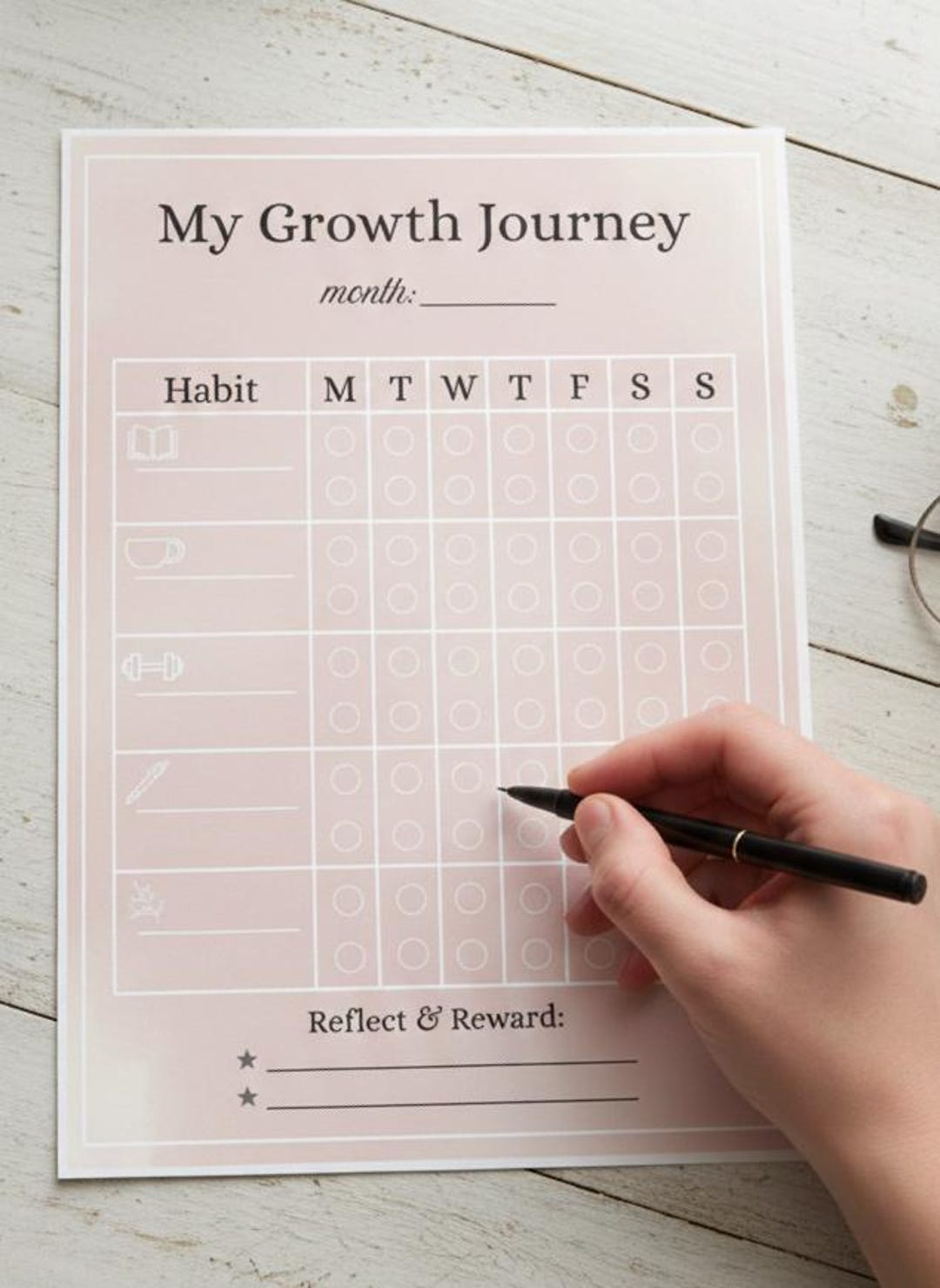 Minimalist Monthly Habit Tracker Printable PDF - Etsy