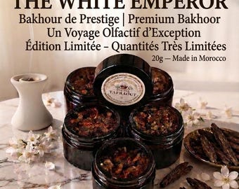 The White Emperor Luxury Artisan Bakhoor | Premium Home Fragrance Scented Resin | Limited Edition (20g) بخور اخر الإمبراطور الأبيض Free Shi
