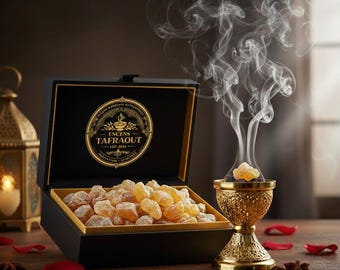 Premium Moroccan Loban (Olibanum) – Natural Frankincense Resin – Sacred Aromatic Incense for Home & Meditation Free Shipping