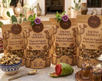 Dried Prickly Pear Flowers from Tafraout 100 Natural Handcrafted For Infusion Free Shipping