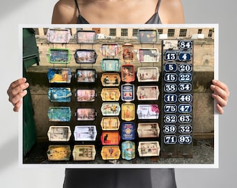 Paris Market Print, French Street Photography, Vintage Souvenir Trays Wall Art, Parisian Street Scene Poster, Paris Travel Gift