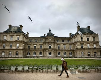 Paris Photo Card, Luxembourg Gardens Greeting Card, French Architecture Stationery, Blank Note Card, Paris Travel Card Gift