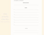 Daily Focus Planner | Undated | One Priority Only | Minimal Printable | Instant Download