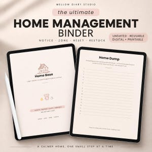 Home Management Planner | Home Base Household Reset & Chore Planner | Undated Digital + Printable PDF | GoodNotes