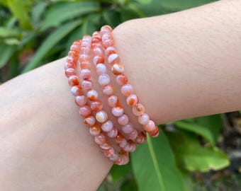 Vibrant Southern Red Agate Multi-Wrap Bracelet