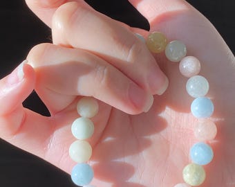 Genuine Multi-Tone Jade Stone Bracelet