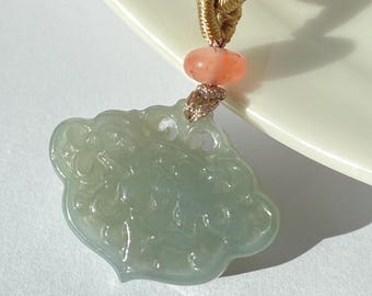 Hetian Smoky Purple Jade Ruyi Lock Necklace – Hand-Carved Longevity Pendant