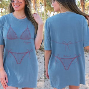 Comfort Colors® Bachelorette Custom Bikini Shirt, Trending Bach Tee Bridesmaid Bikini Shirt, Girls Trip Shirt image 7