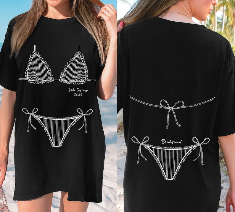 Comfort Colors® Bachelorette Custom Bikini Shirt, Trending Bach Tee Bridesmaid Bikini Shirt, Girls Trip Shirt image 5