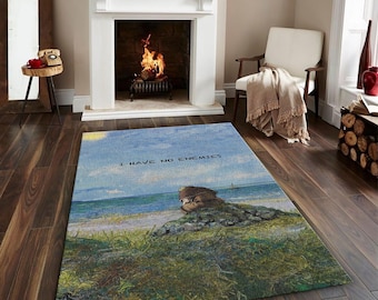 Thorfinn I Have No Enemies Area Rug, Vinland Saga Oil Painting Style Floor Mat