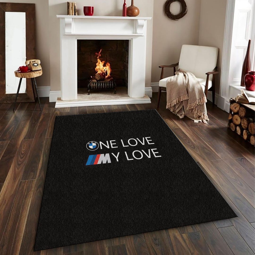 BMW M Performance Logo Rug, Modern Automotive Garage Floor Mat - Etsy