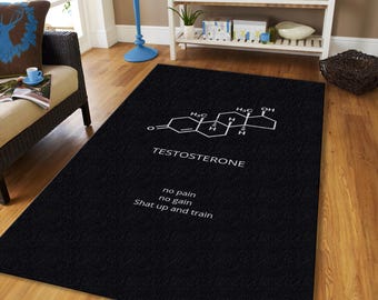 Testosteron Molekül Teppich, Gym Motivation Decor