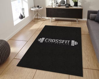 Crossfit Gym Teppich, Iron Addicts Fitness Decor, personalisierte Gym Bodenmatte
