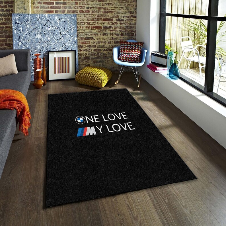 BMW M Performance Logo Rug, Modern Automotive Garage Floor Mat - Etsy