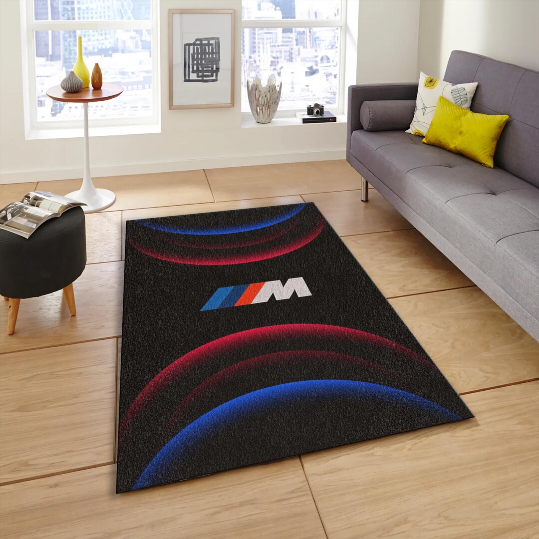 BMW M Performance Logo Rug, Modern Automotive Garage Decor - Etsy