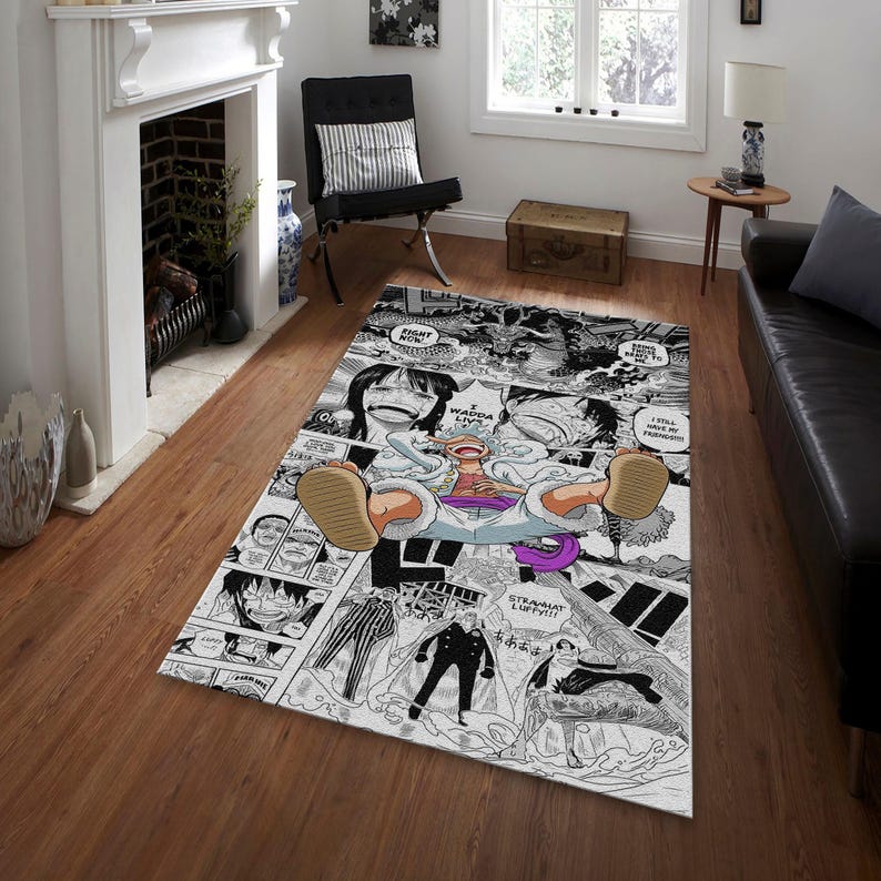 One Piece Luffy Gear 5 Rug – Manga Panel Collage, Anime Room Decor - Etsy