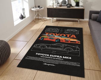 BMW 3er Blueprint Teppich JDM Car Enthusiast Bodenmatte