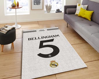 Jude Bellingham Real Madrid Teppich, Fußball-Fan-Geschenk, Sportraum-Dekor