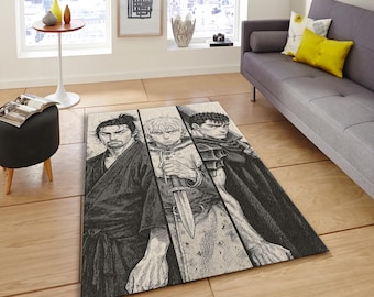 Anime Manga Art Teppich, Berserk Guts, Vagabond Musashi, Vinland Saga Thorfinn Teppich