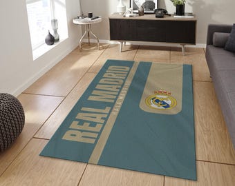 Real Madrid Teppich - Gestreifter Fußball-Fanteppich