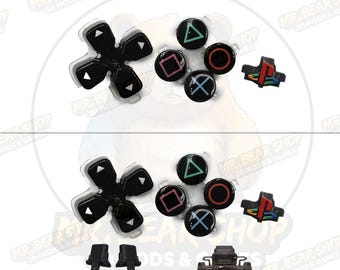 Crystal Black Anniversary Color button set compatible with PS5 DualSense controller