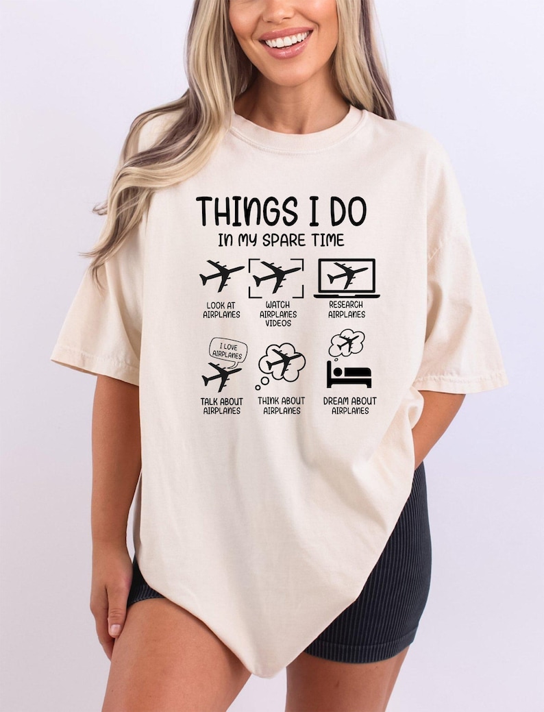 Funny Aviation Comfort Colors® Shirt, Airplane Trip Shirt, Airplane Mode T-Shirt, Funny Pilot, Airplane Landing, Travel for Women image 1