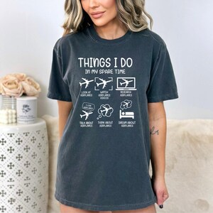 Funny Aviation Comfort Colors® Shirt, Airplane Trip Shirt, Airplane Mode T-Shirt, Funny Pilot, Airplane Landing, Travel for Women image 2