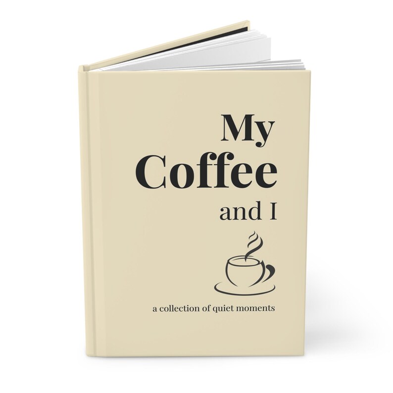 Personalized coffee lovers Journal gifts,My Coffee and I,200 Page Dot Grid Hardcover Notebook,Gift for her,Best friend gifts,aesthetic bujo image 1