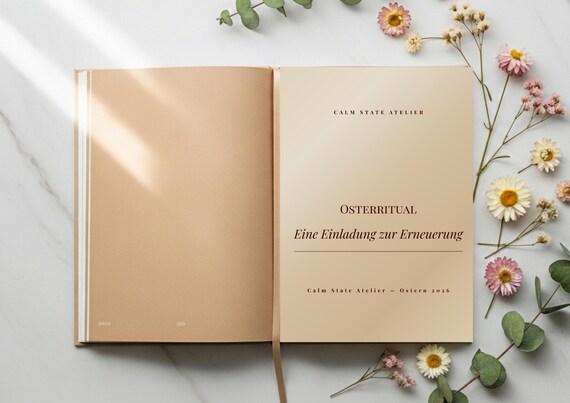 Achtsamkeit Ritual Frauen PDF Selbstreflexion und Neuanfang Innere Ruhe Frühlingsritual minimalistisch Sofort Download