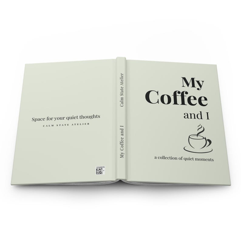 Personalized coffee lovers Journal gifts,My Coffee and I,200 Page Dot Grid Hardcover Notebook,Gift for her,Best friend gifts,aesthetic bujo image 4
