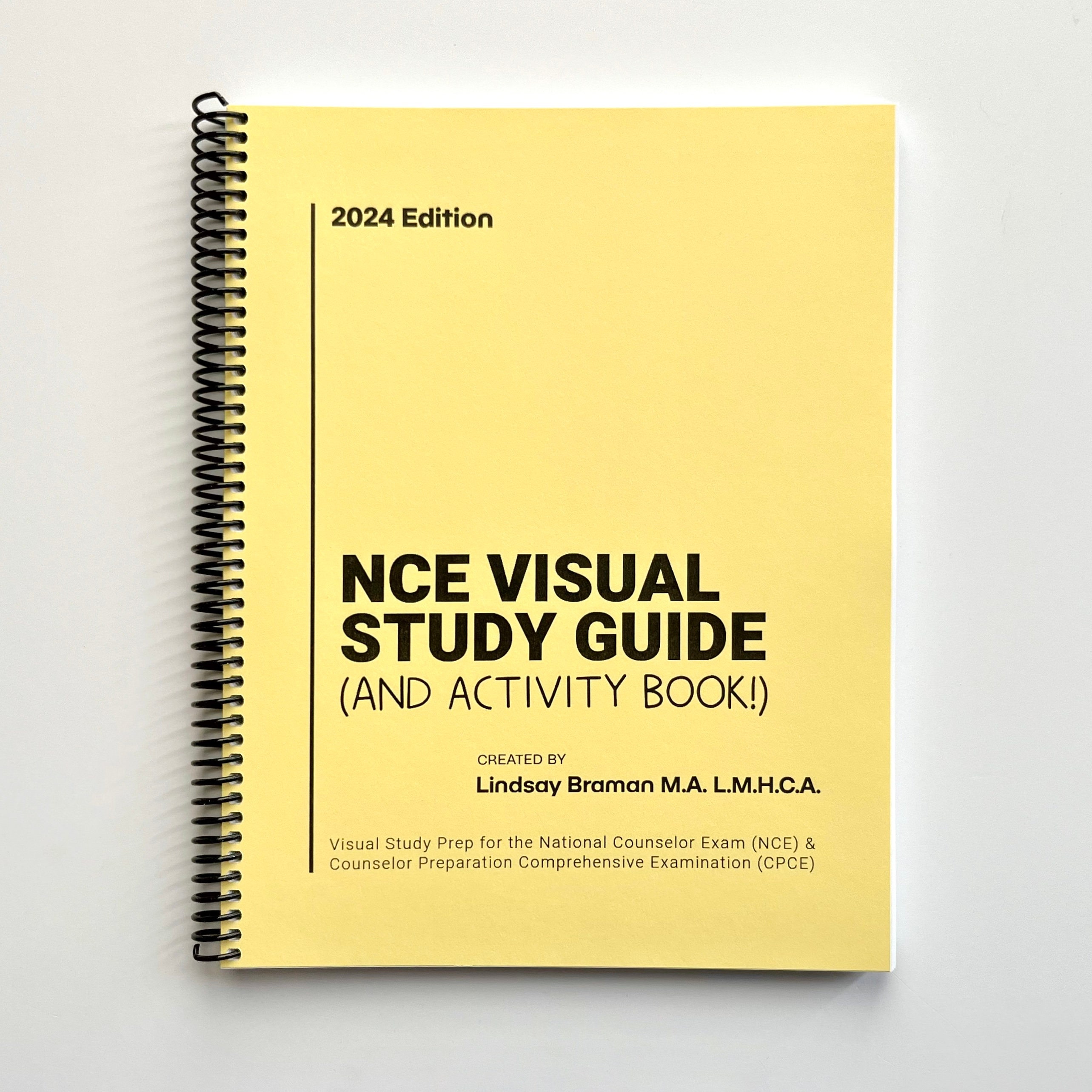 NCE Visual Study Guide & Activity Book Spiralbound Test Prep for the