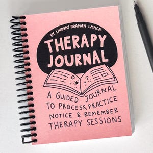 Therapy Journal | Interactive Notebook for Processing Counseling Sessions, Therapist Created for Guided Journaling after Somatic DBT CBT