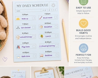 Autismus Visuelle Routine Charts Bündel | Alltag, Schlafenszeit, Toilettentraining (Printables)